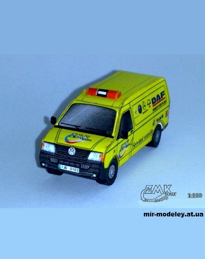 №13811 - Фургон VW Transporter T5 [ZMK 26] из бумаги