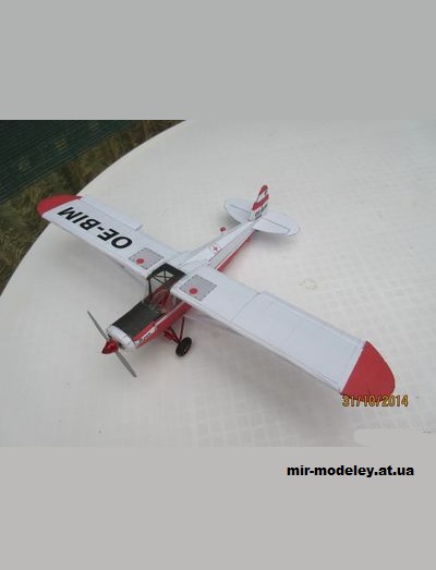 №13913 - Piper PA-18 (Rudolf Heger) из бумаги