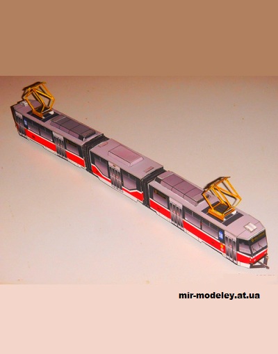 №13991 - Трамвай CKD Tatra KT8D5.RN2P [Petr Kudrej PK013 - Comfort - cut 'n' paste] из бумаги