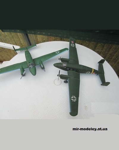 №13914 - Транспортный самолет Siebel Si 204 (Rudolf Heger) из бумаги