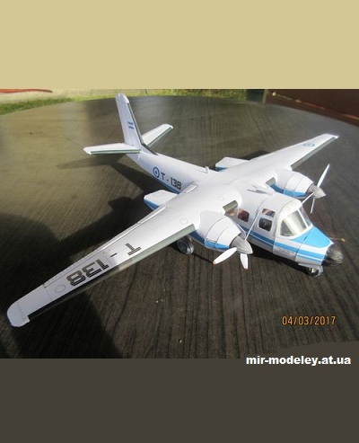 №13898 - Легкий многоцелевой самолет Aero Commander 500 (Rudolf Heger) из бумаги