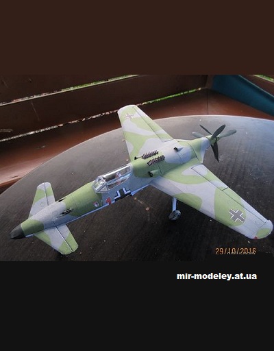 №13908 - Истребитель Henschel P75 (Rudolf Heger) из бумаги