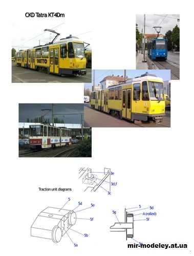 №13987 - CKD Tatra KT4 Berlin (Petr Kudrej PK011 - cut 'n' paste) из бумаги