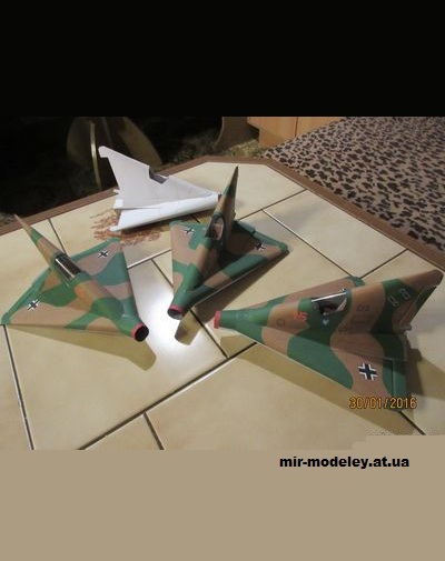 №13909 - Истребитель-перехватчик Lippisch P13a (Rudolf Heger) из бумаги