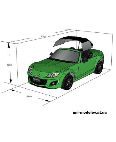 №14057 - Mazda Roadster (CutP) из бумаги