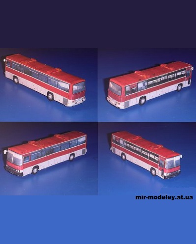 №14031 - Икарус 250.93 / Ikarus 250.93 - 4 варианта [Фототекстурный перекрас модели от Petr Kudrej PK041] из бумаги