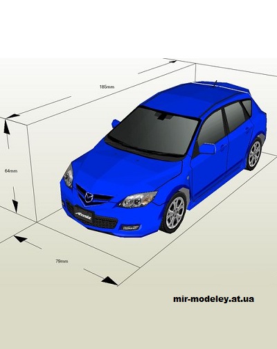 №14062 - Mazda 3 Axela (CutP) из бумаги