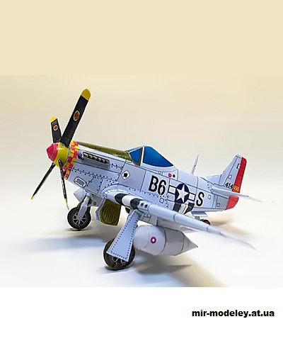 №14050 - P51 Mustang Chibi-style (Shigeru Takigami - Propeller Factory) из бумаги