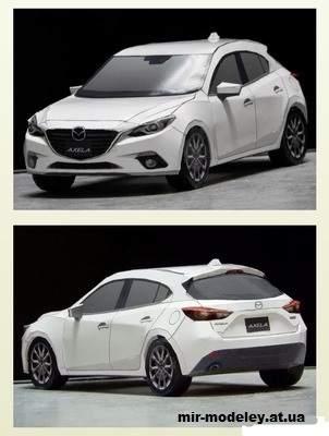 №14063 - 2014 Mazda Axela Sport (CutP) из бумаги