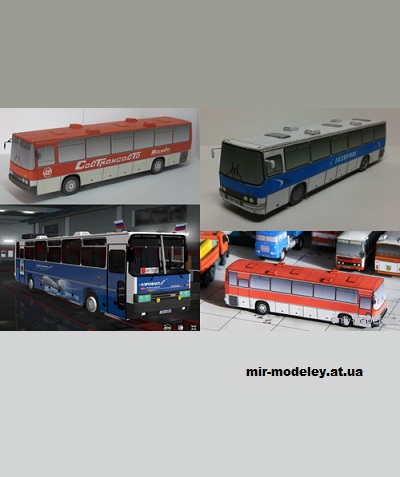 №14030 - Икарус 250 / Ikarus 250 (44 варианта раскраски + русская инструкция) [Petr Kudrej PK041] из бумаги