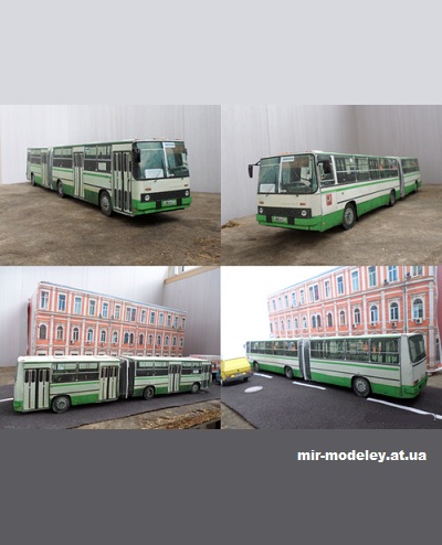 №14006 - Икарус 280.33М бело-зелёный / Ikarus 280.33М (Petr Kudrej - Alexandrlion) из бумаги