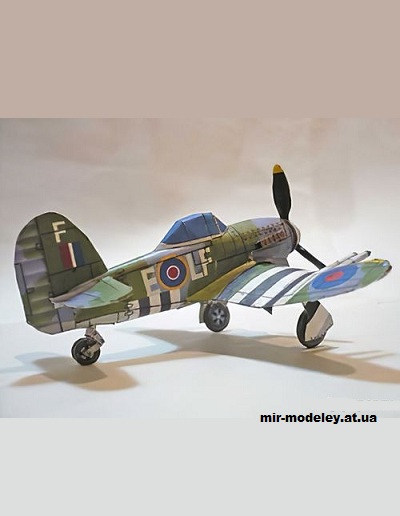 №14053 - Hawker Typhoon Chibi-style (Shigeru Takigami) из бумаги