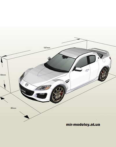 №14058 - Mazda RX-8 Spirit R (CutP) из бумаги