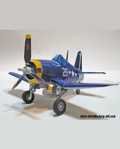№14052 - Chance Vought F4U Corsair Chibi-style (Shigeru Takigami - Propeller Factory) из бумаги