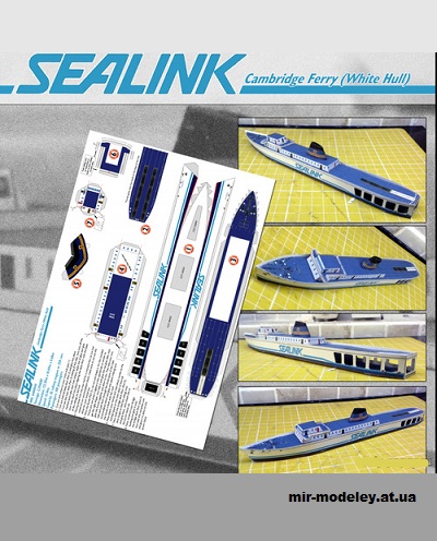 №14044 - Грузопассажирский круизный паром Cambridge Ferry Sealink White Hull из бумаги
