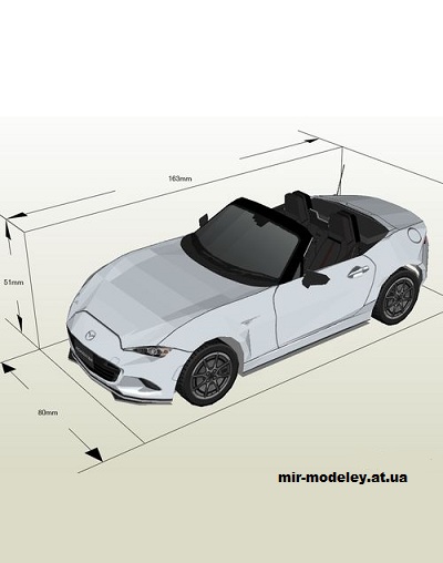№14059 - Mazda MX-5 Miata (CutP) из бумаги