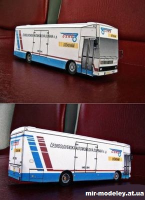 №14035 - Stěhovací automobil na bázi klasického autobusu KAROSA C734S [Petr Kudrej PK046] из бумаги