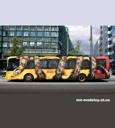 №14038 - Автобус МАN NL 263 Autosnake (Перекрас модели от Petr Kudrej PK049) из бумаги