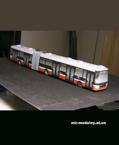 №14040 - Автобус SOR NB 12/NB 18 (Petr Kudrej PK051-052) из бумаги