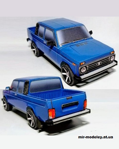 №14148 - ВАЗ-2329 Нива пикап - 9 вариантов (Денис Махнёв и Алексей Киржаев) из бумаги