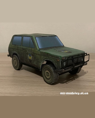 №14142 - ВАЗ-2121 «Нива» из компьютерной игры «S.T.A.L.K.E.R.» (Денис Махнев, Алексей Киржаев и Грант Мелконян) из бумаги