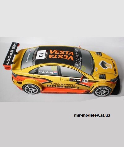 №14150 - Lada Vesta TC1 (WTCC) (kirzik) из бумаги