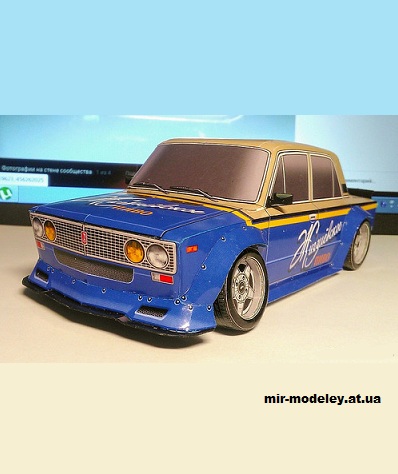 №14100 - ВАЗ-2103 в раллийном обвесе - 12 вариантов окраски корпуса (Алексей Киржаев и Денис Моховцов) из бумаги