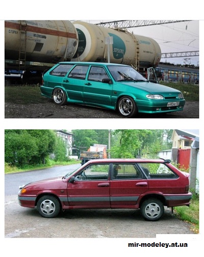 №14139 - ВАЗ-2115 универсал (Денис Моховцов и Алексей Киржаев) из бумаги