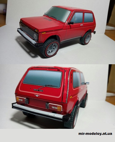 №14141 - ВАЗ-2121 «Нива» (Денис Махнев и Алексей Киржаев) из бумаги