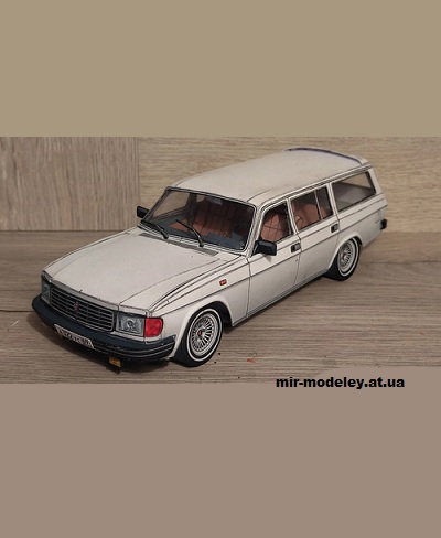 №14166 - ГАЗ-31022 «Волга» универсал (Игорь Фёдоров - Алексей Киржаев - Андрей Родин - Сергей Пастовенский) из бумаги