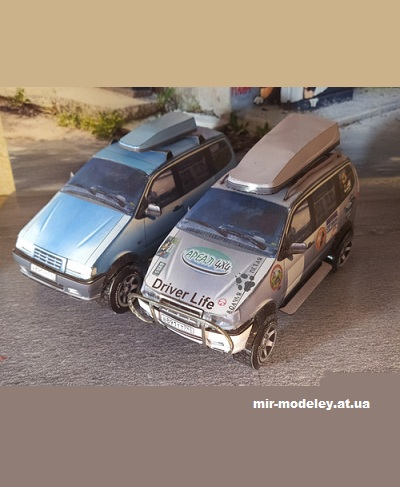 №14161 - ВАЗ-2120 «Лада Надежда» (Игорь Терехов) из бумаги