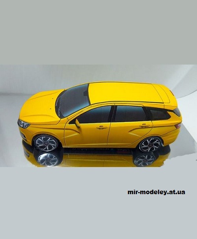 №14156 - Лада Веста SW ребилд / Lada Vesta SW rebuild (Kirzik) из бумаги