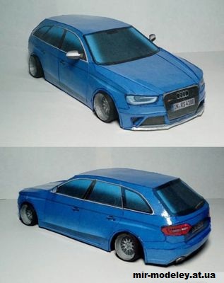 №14181 - Audi RS4 из бумаги