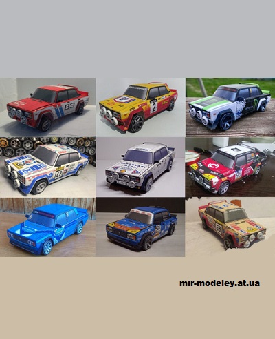 №14117 - ВАЗ-2105 VFTS - 21 вариант раскраски (Денис Махнев и Алексей Киржаев) из бумаги