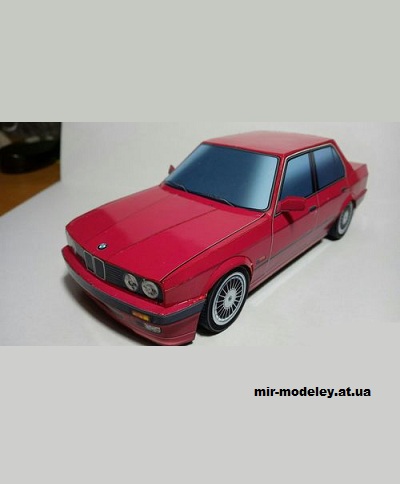 №14182 - BMW 325i e30 седан - 7 вариантов цвета кузова (Kirzik) из бумаги