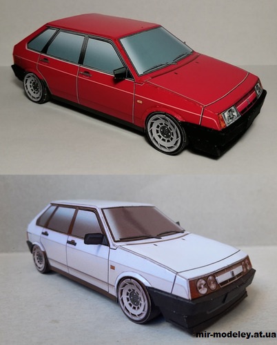 №14130 - ВАЗ-2109 - 8 вариантов цвета корпуса (Денис Моховцов и Алексей Киржаев) из бумаги