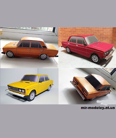 №14119 - ВАЗ-2106 - 7 вариантов окраса (Денис Моховцов и Алексей Киржаев) из бумаги