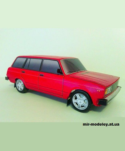 №14105 - ВАЗ-2104 версия 2.0 - 9 вариантов раскраски (Алексей Киржаев и Денис Махнёв) из бумаги