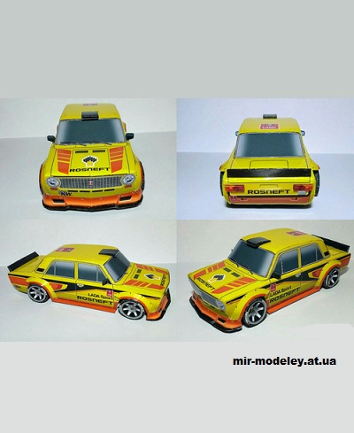 №14097 - ВАЗ-21011 в раллийном обвесе - 9 вариантов (Алексей Киржаев и Денис Моховцов) из бумаги