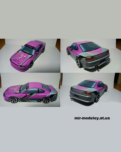 №14222 - Nissan Silvia s15 (Paper Car Tuning) из бумаги