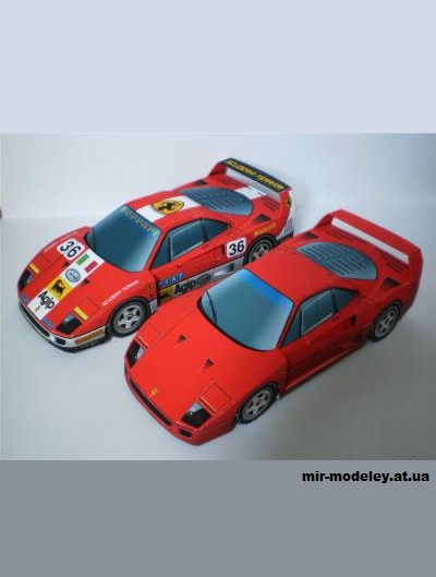 №14194 - Ferrari F40 (kirzik) из бумаги