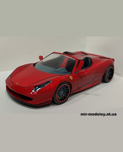 №14240 - Ferrari 458 Italia Spider (Alex Vibe - Paper Car Tuning) из бумаги