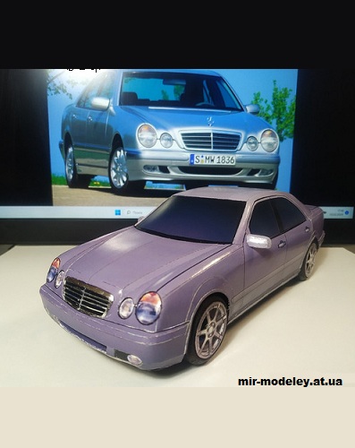 №14253 - Mercedes-Benz W210 (Paper car tuning) из бумаги