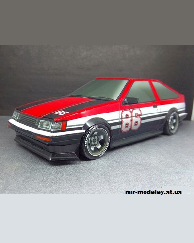 №14229 - Toyota Corolla Levin AE85/AE86 (Paper Car Tuning) из бумаги