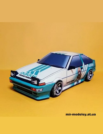№14231 - Toyota Sprinter Trueno AE86 (Paper Car Tuning) из бумаги
