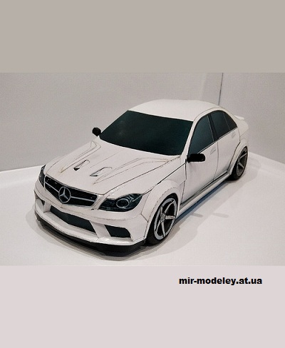 №14249 - Mercedes-Benz C63 W204 AMG (Alex Vibe - Paper car tuning) из бумаги