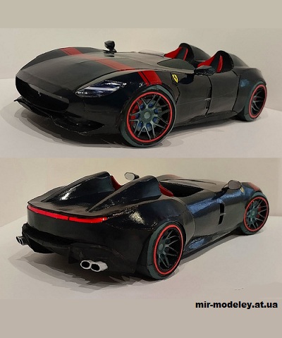 №14244 - Ferrari Monza SP2 (Alex Vibe - Paper car tuning) из бумаги