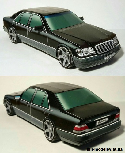 №14208 - Mercedes-Benz S-klasse III (W140) рестайлинг (5 цветов кузова) из бумаги