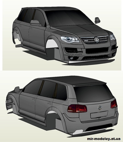 №14267 - Volkswagen Touareg R50 (Alex Vibe - Paper Car Tuning) из бумаги