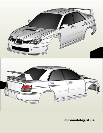 №14260 - Subaru Impreza WRX STI g11 rest2 (Alex Vibe - Paper car tuning) из бумаги
